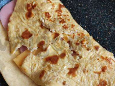 Avižų blynas su kalakutienos kumpiu Žingsnis 4