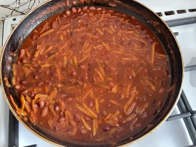 Tirštas pomidorų sriuba su pupelėmis Žingsnis 6