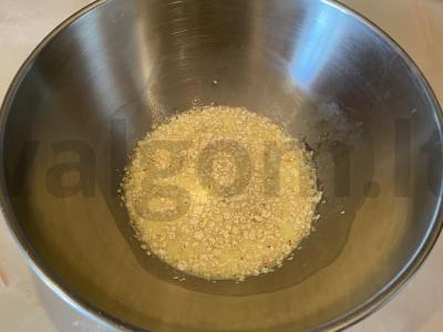 Šokoladinis avižų blynas su varškės sūriu ir avietėmis Žingsnis 3