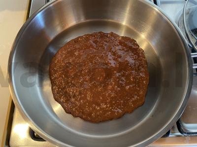 Šokoladinis avižų blynas su varškės sūriu ir avietėmis Žingsnis 5