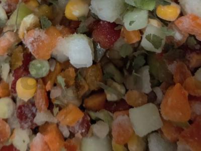 Aštuoni daržovės su kalakutienos dešrelėmis Žingsnis 5