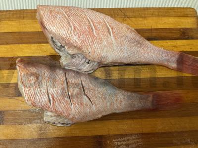 Ešerys, keptas imbiero ir česnako padaže Žingsnis 1