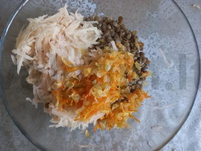 Vegetariškos lęšių kotletai Žingsnis 3