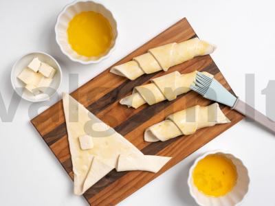 Šviežias kruasanas su džemu ir varške Žingsnis 1