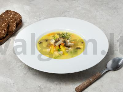 Kalakutienos filė sriuba su grybų sultiniu pagrindine nuotrauka