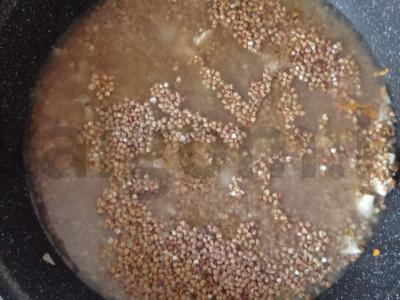 Grikių košė su mėsa pietums Žingsnis 3