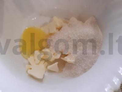 Namų sausainiai „Pieniniai“ Žingsnis 1