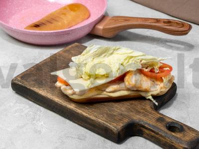 Kalakutienos filė sumuštinis karštame bandele Žingsnis 2