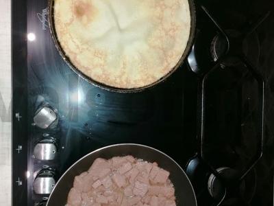 Namų blynai su kiaušiniu ir kepenų dešra Žingsnis 2