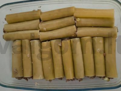 Originalūs kanelloni su mėsa, vištienos kepenėlėmis ir cukinijomis Žingsnis 3