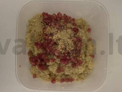 Greitas kuskusas su migdolų pienu, granatu ir citrina Žingsnis 2