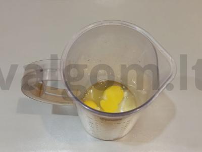 Šokoladiniai blynai su varškės įdaru Žingsnis 1