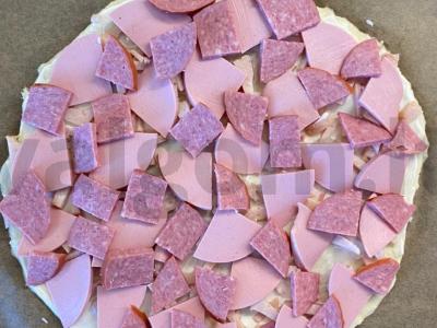 Pica „Žiuljen“ su pievagrybiais, vištiena ir dešra Žingsnis 6