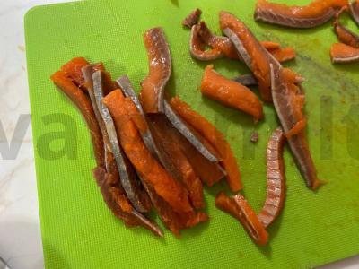 Rulėliai su žuvimi ir daržovėmis Žingsnis 4