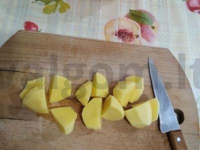 Grybų buljonu ir krapais pagamintas piure Žingsnis 2