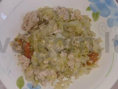 Troškinta kopūstai su vištienos faršu pagrindine nuotrauka