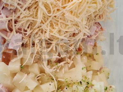 Salotos su ananasais ir pistacijomis Žingsnis 2