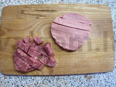 Pieninė makaronai su dešra Žingsnis 3