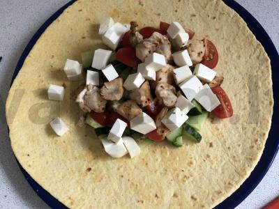 Tortilija su vištiena ir daržovėmis Žingsnis 4