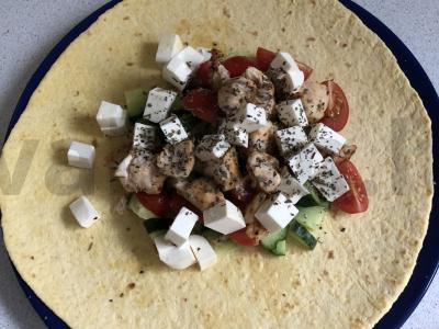 Tortilija su vištiena ir daržovėmis Žingsnis 5