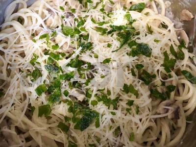 Grybų pasta su parmezanu pagrindine nuotrauka