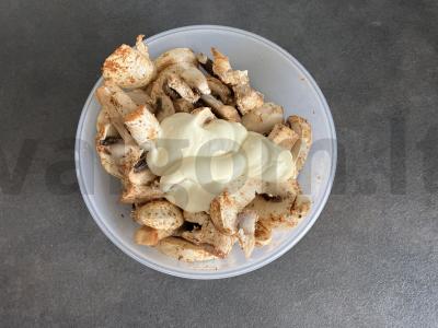 Grilyje kepti pievagrybiai su majonezu vakarienei Žingsnis 3