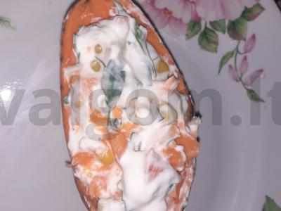 Keptas batatas su varške ir kukurūzais Žingsnis 3