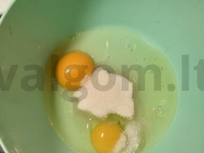 Blynai su obuoliu iš grikių miltų Žingsnis 1