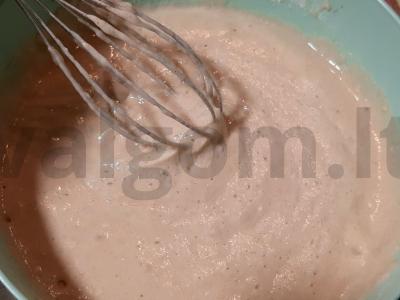 Blynai su obuoliu iš grikių miltų Žingsnis 3