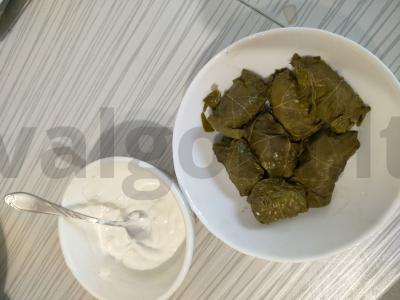 Dolma su mišriais faršais ir prieskoniais pagrindine nuotrauka