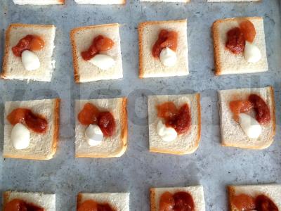 Užkandis su šprotais po sūriu Žingsnis 3