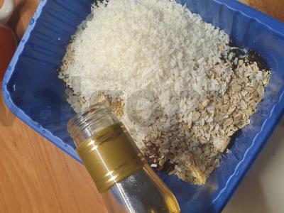 Grūdų batonėliai su džiovintais vaisiais Žingsnis 3