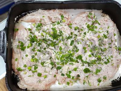 Vištienos filė, kepta su ananasu po sūriu Žingsnis 2