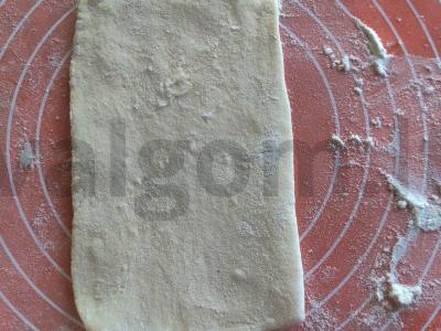 Prancūziška sluoksniuota tešla su papaja Žingsnis 1