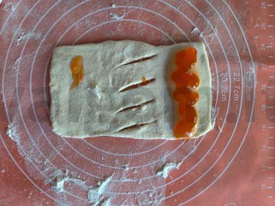 Prancūziška sluoksniuota tešla su papaja Žingsnis 4