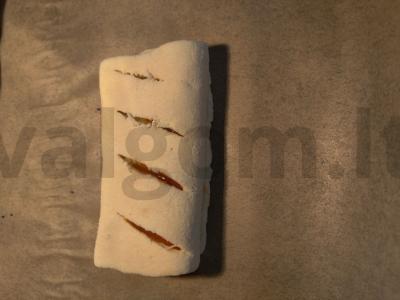 Prancūziška sluoksniuota tešla su papaja Žingsnis 6