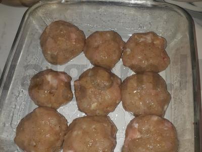 PP kotletai iš vištienos sūrio-grietinėlės padaže Žingsnis 2