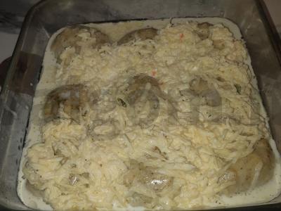 PP kotletai iš vištienos sūrio-grietinėlės padaže Žingsnis 4