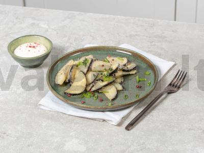 Kepti baklažanai miltuose pagrindine nuotrauka