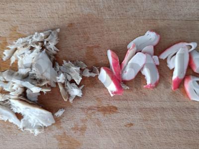 Šilti tostai su sūrio, krabų mėsos ir žuvies įdaru Žingsnis 4