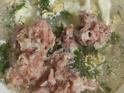 Greito paruošimo makaronų ir kiaulienos troškinio sriuba Žingsnis 4