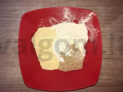 Oro migdolų pyragas su abrikosais Žingsnis 1