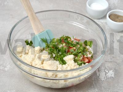 Daržovių blynai su kukurūzų dribsniais Žingsnis 1