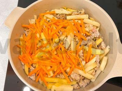 Daržovių troškinys su mėsa sojų padaže Žingsnis 3