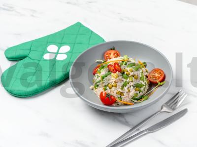 Ryžiai su šaldytais daržovėmis masalos padaže pagrindine nuotrauka