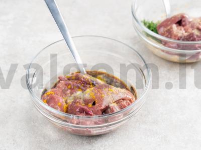 Vištienos kepenėlių šašlykas ant grotelių Žingsnis 1