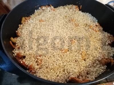 Kalakutiena su ryžiais ir daržovėmis Žingsnis 6