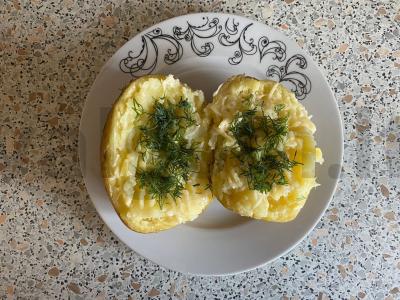 Keptas bulvės su sūriu „Mažytė bulvytė“ pagrindine nuotrauka