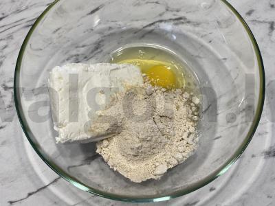 Varškės-avižiniai mini blynai Žingsnis 1