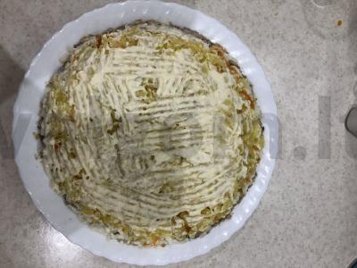 Salotas „Mimoza“ su morkomis ir sardinomis Žingsnis 4